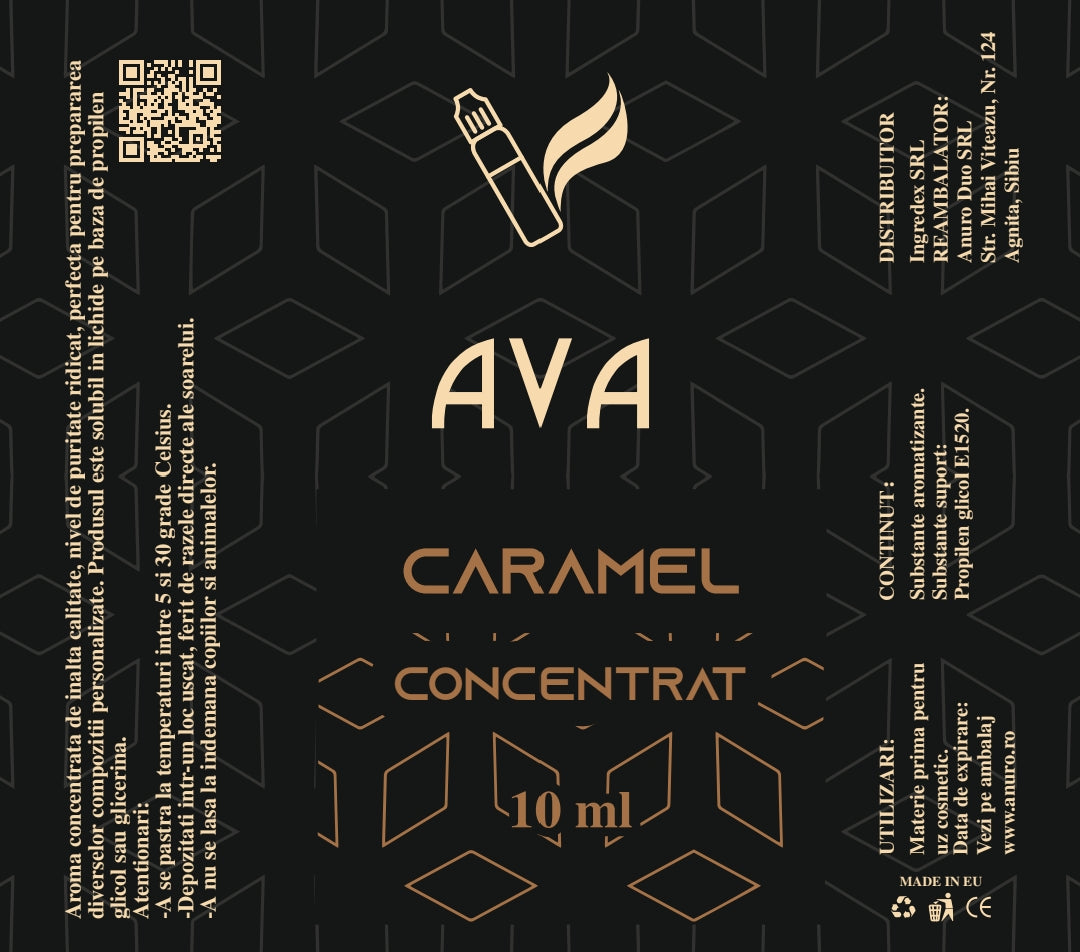 Cu note bogate, caramelate și o prospețime naturală, această aromă reproduce fidel savoarea caramel-ului, fiind perfectă pentru utilizare în băuturi, deserturi, produse cosmetice și alte preparate.
