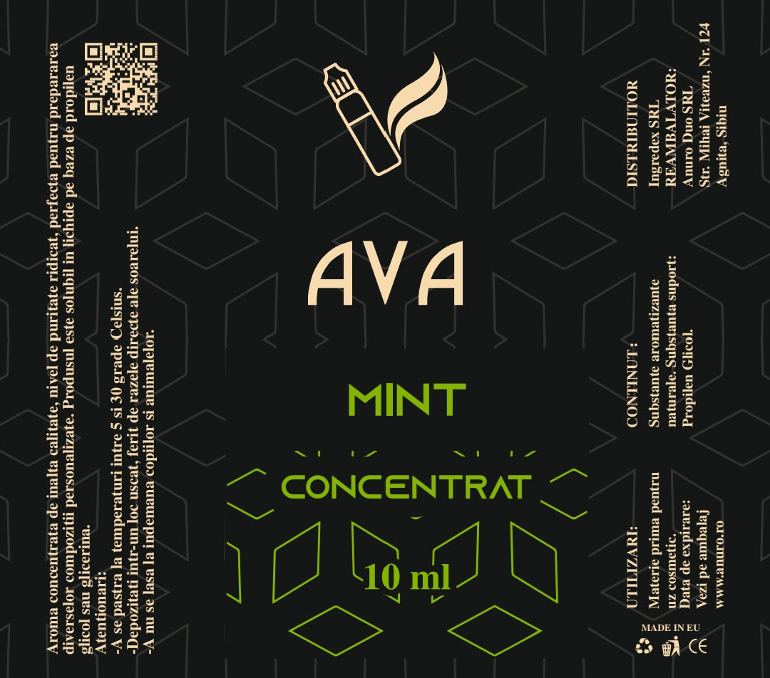 Aroma de mentă – aromă intensă și răcoritoare, perfectă pentru compoziții aromatice și proiecte DIY. Prospețime pură și miros persistent.