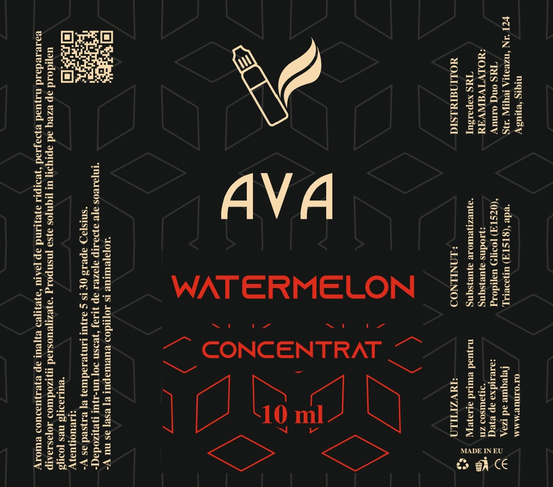 aroma alimentara pepene rosu, concentrata si intensa , cu gust proaspat si fructat